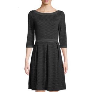 Max Studio Half Sleeve Polka Dot Pleated Dress